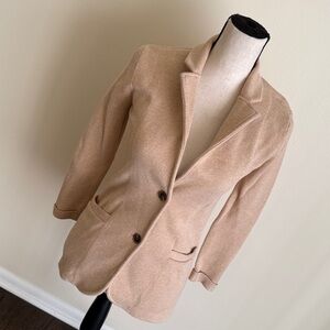 J. By J. Crew khaki tan Sweater like Blazer Structured Jacket XXS